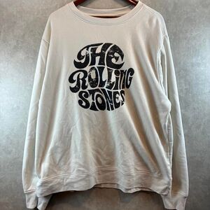 The-rolling-stones Men's Cream and White Sweatshirt